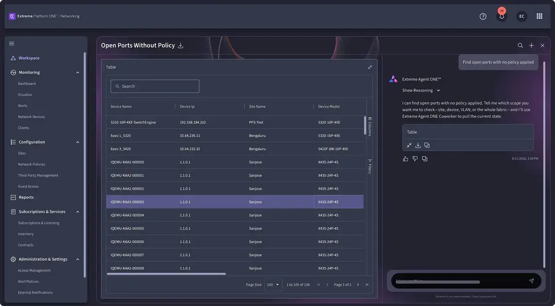 Extreme Networks apresenta Agent ONE: A revolução na gestão de redes